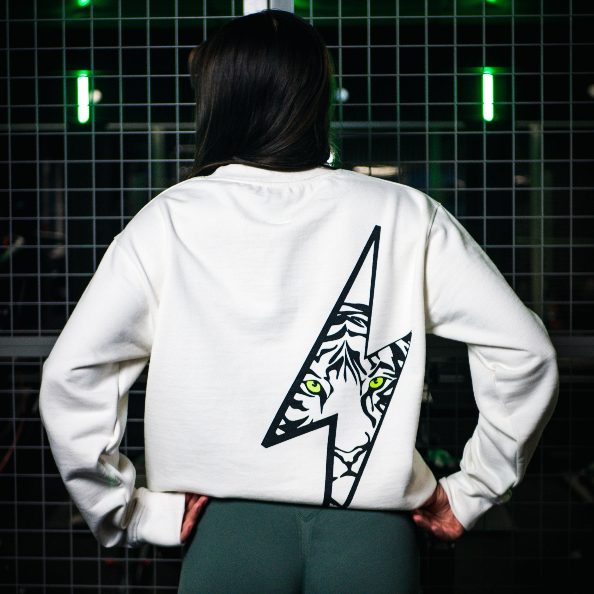 Physique Evolution Unisex Classic Sweater White Back View