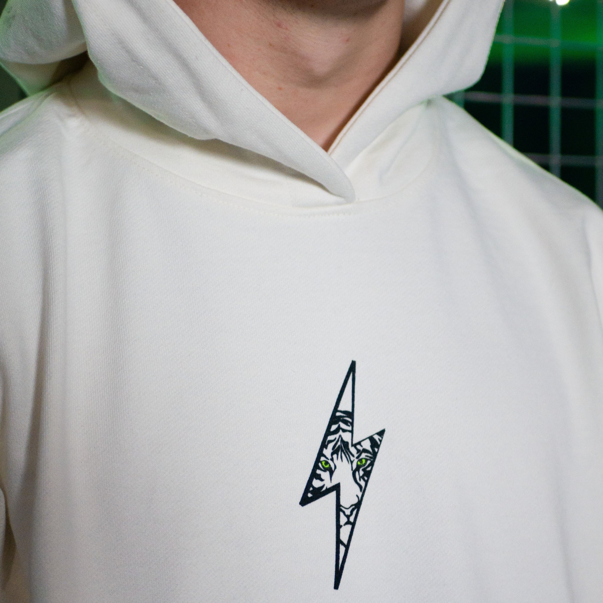 Physique Evolution Unisex Hoodie White Front Close Up View